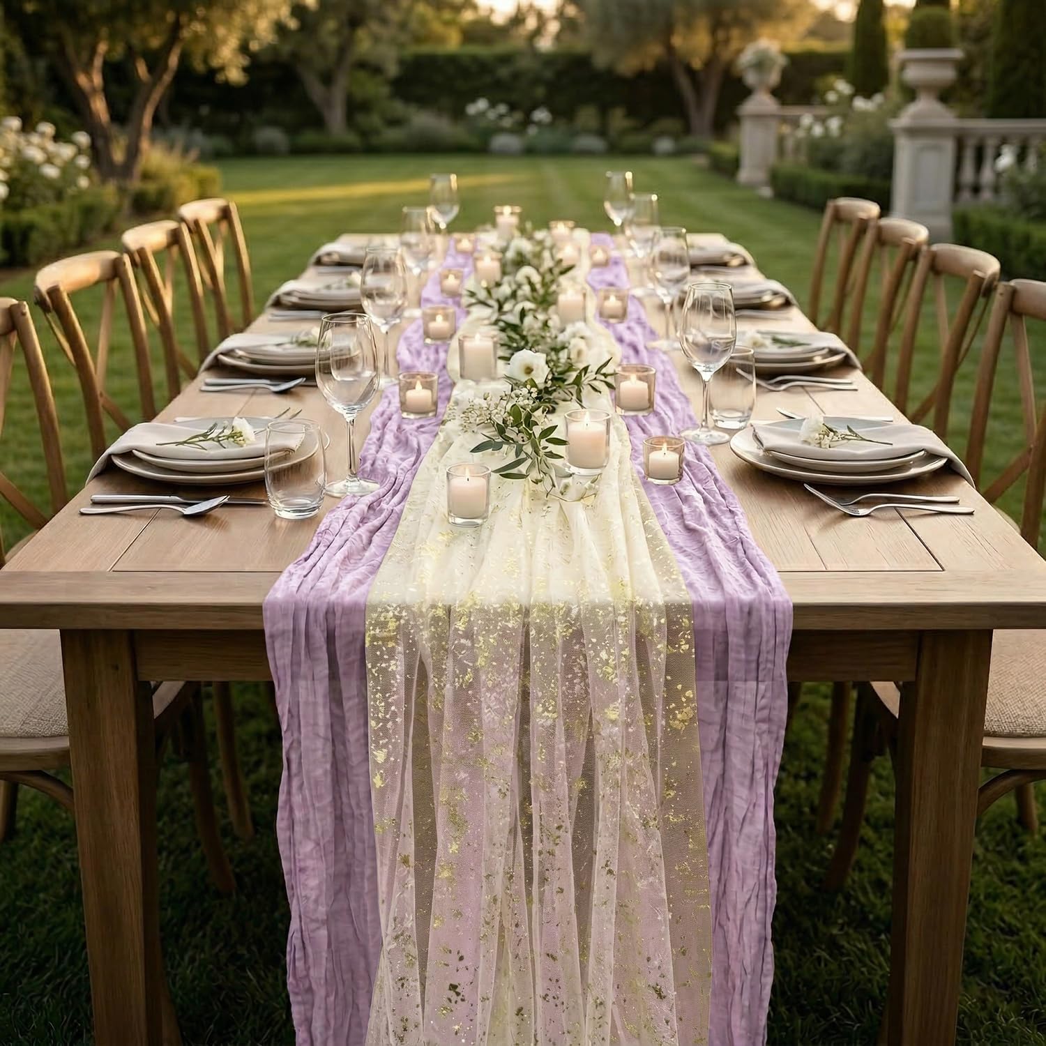 Wedding Supply Rentals - Набор из 2-х фиолетовых скатертей-дорожек из