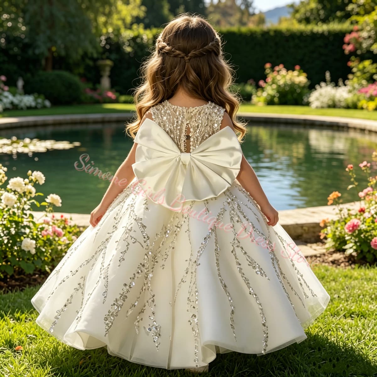 Bridal Sash Ribbon - Платье для девочки-цветочницы, роскошное платье с