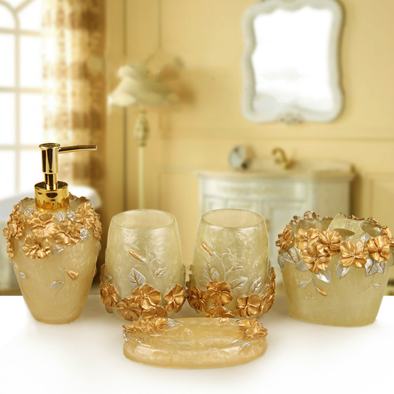 Wedding Bathroom Supply Kit - Европейский стиль, тисненая смола, набор для