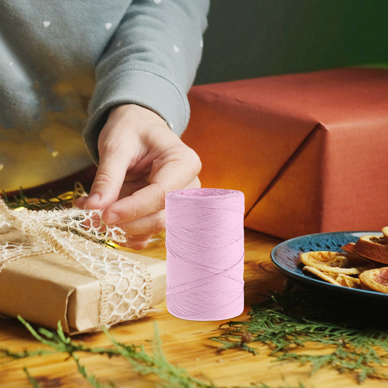 Бумажная лента из рафии, плоск – обзор и цена Papercraft Supply Ribbon